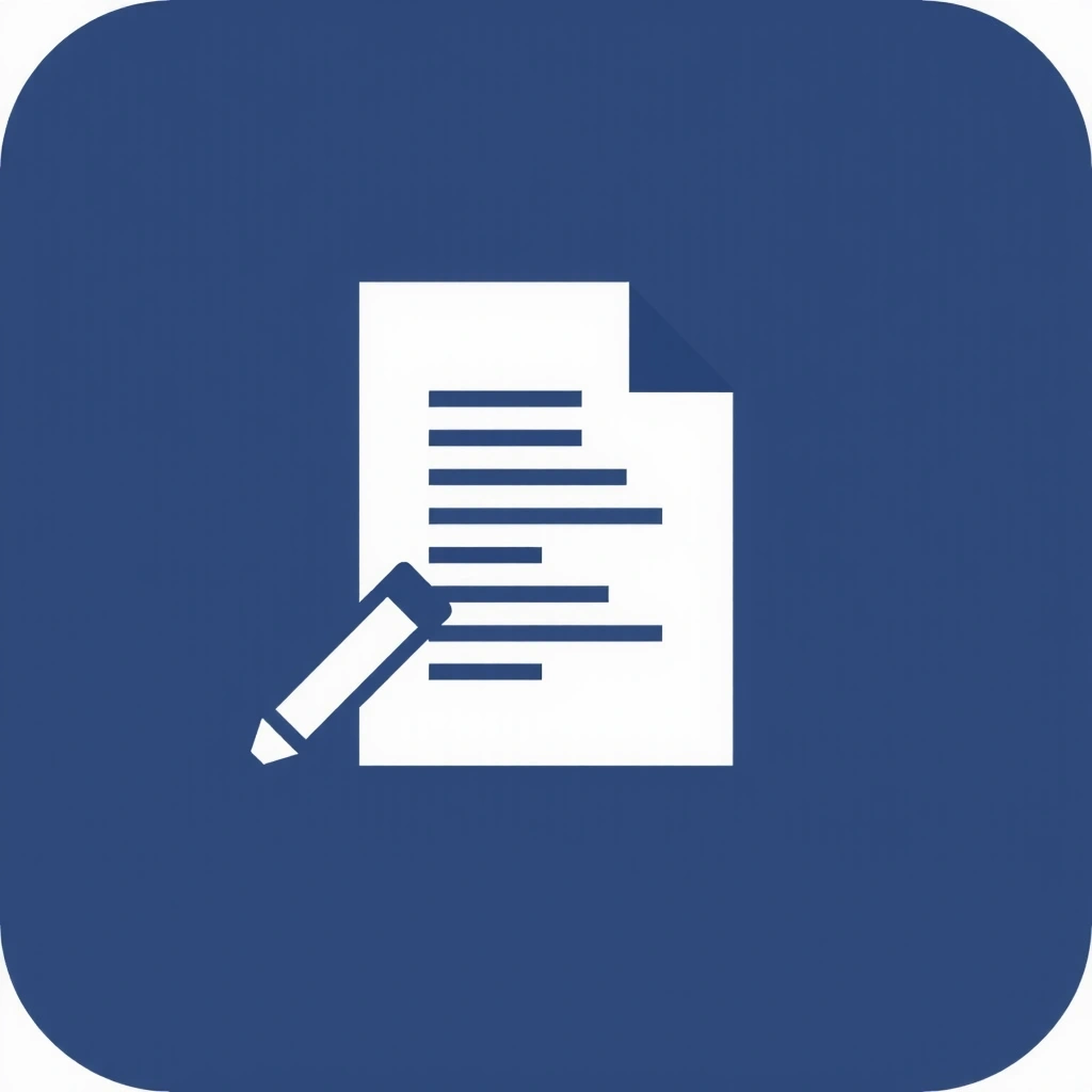 Icono de un documento con un lápiz, representando la actualización de políticas y regulaciones.